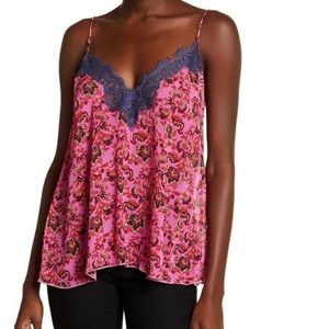 Free People Pink Lace Cami medium boho